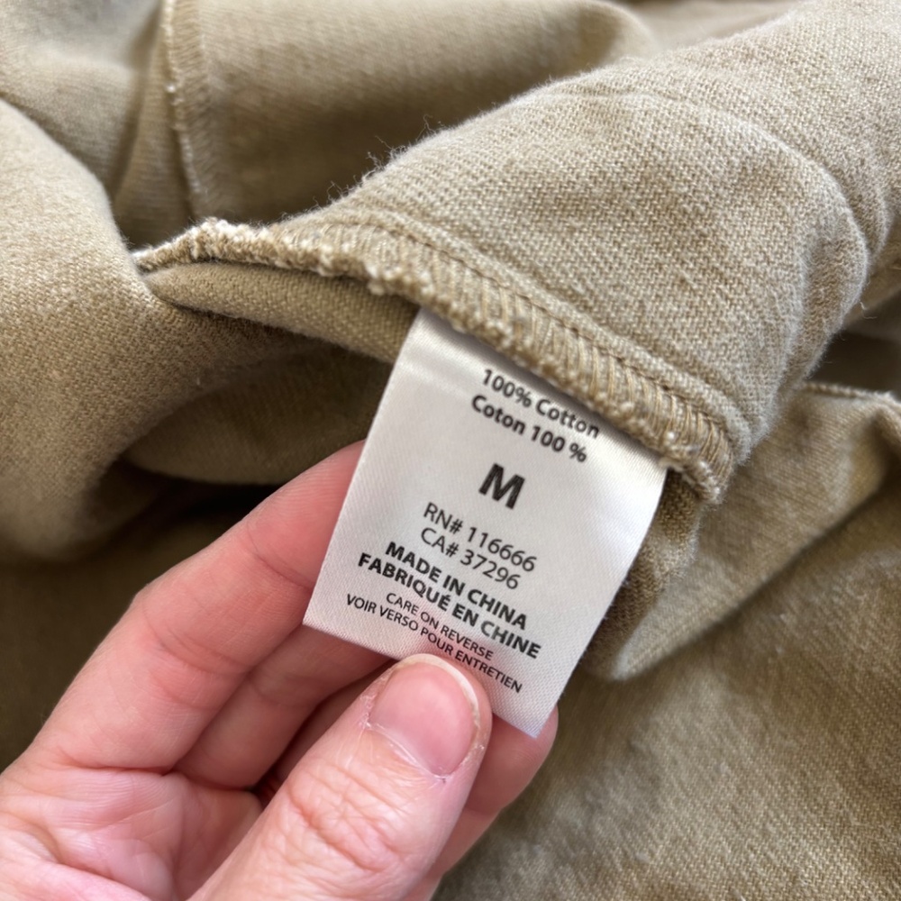 Five Four Beige Jacket Button Up Pockets Khaki 10… - image 5